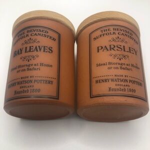 Terra cotta spice jars 2 pcs.